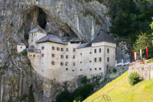 The Predjama Castle in Slovenia