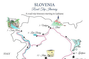 A Road Trip in Slovenia Map