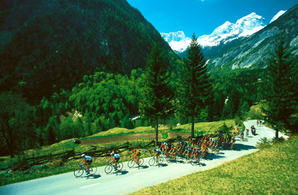 A cycling event in the Trenta valley