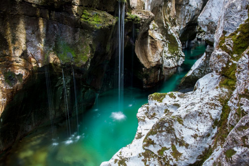 The Great Gorge or Velika Korita in the Trenta Valley in Slovenia