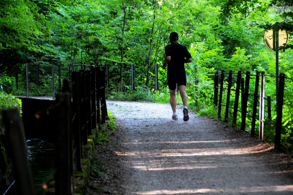 The trail Along the Rake in Idrija, Slovenia