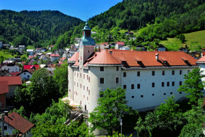 The Gewerkenegg Castle In Idrija, Slovenia