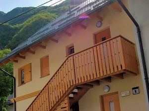 Exterior of Apartment House Cviter in Bovec, Slovenia