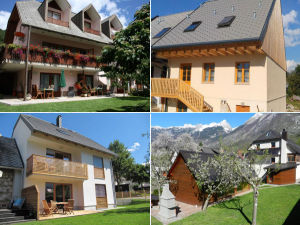 Collage of apartments in Bovec, Slovenia