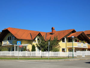 Exterior of Yellow Dreamhouse in Postojna, Slovenia