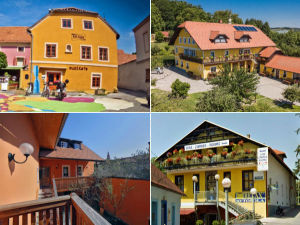 Collage of bed and breakfasts in Ptuj, Slovenia