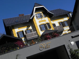 Exterior of Vila Mila in Bled, Slovenia