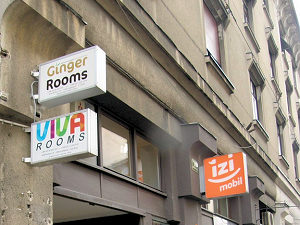 Exterior of Ginger Rooms in Ljubljana, the capital of Slovenia