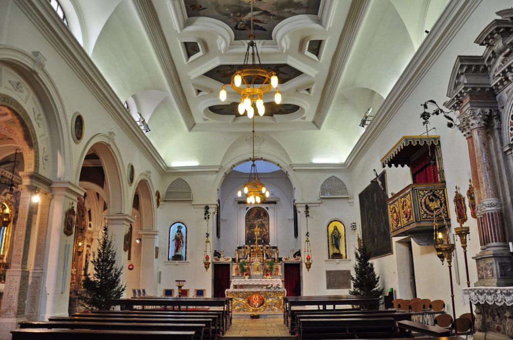 Interior of the Church of St Francis Assisi in Piran