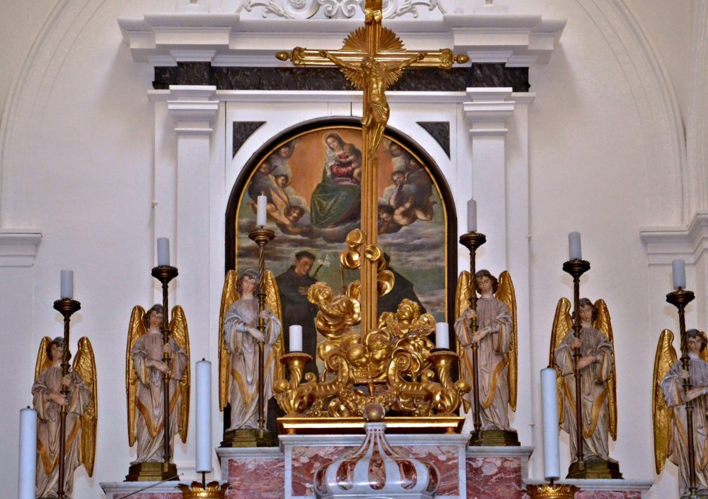 The main altar the Church of St Francis Assisi in Piran