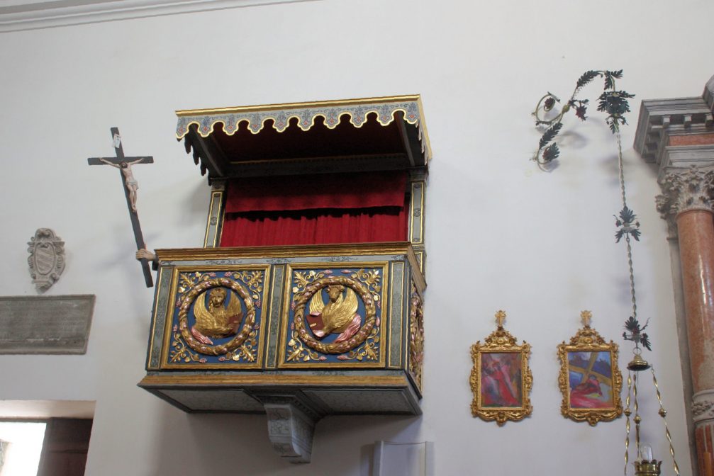 Interior of the Church of St Francis Assisi in Piran