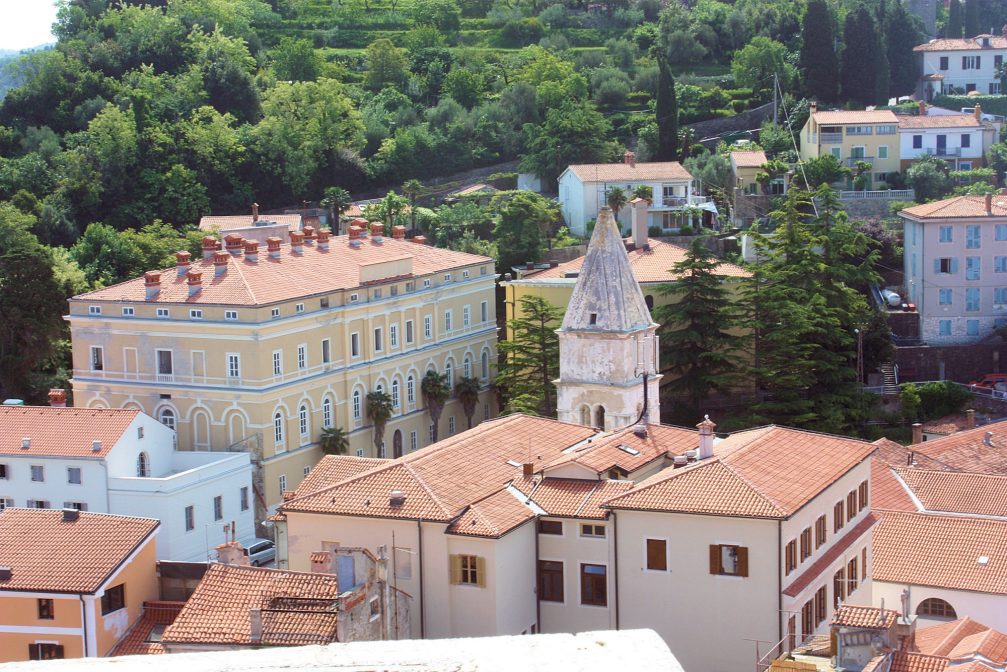 The coastal town of Piran with the Monastery And Church of St Francis Assisi