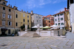 View of First Of May Square in Piran, Slovenia