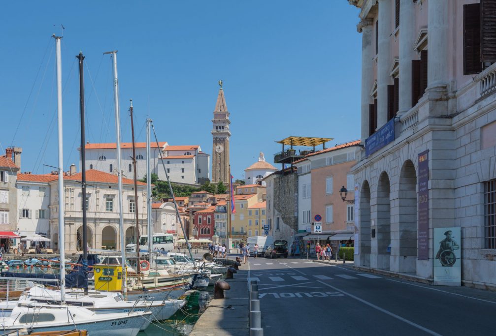 Outside of the Sergej Masera Maritime Museum In Piran, Slovenia