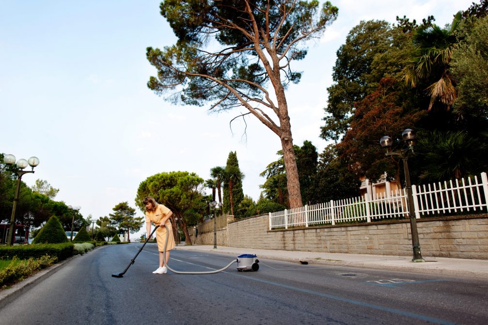 A road in Piran, Slovenia