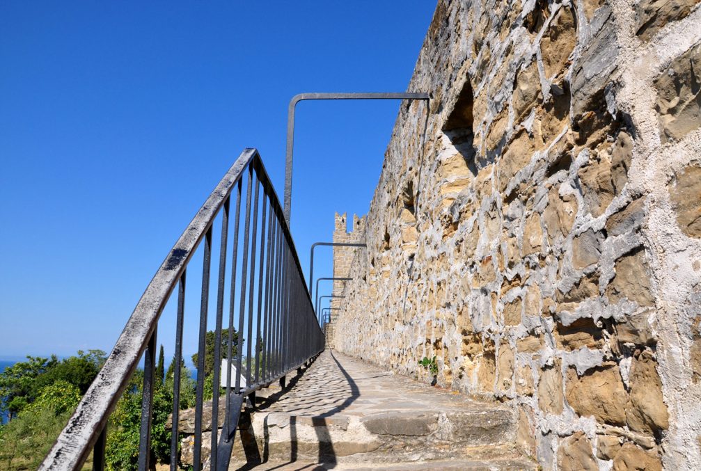 Narrow path on the Piran Town Walls