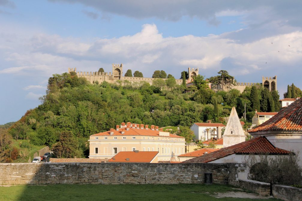 View of Piran's Town Walls in Piran, Slovenia