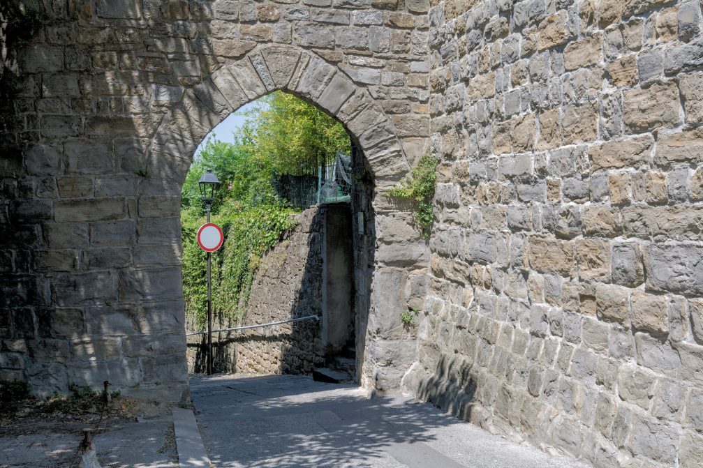 The second Raspor Gate of Piran's Town Walls in Slovenia