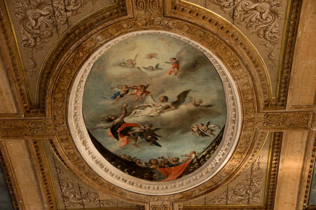 Ceiling of the Church of St. George in Piran, Slovenia