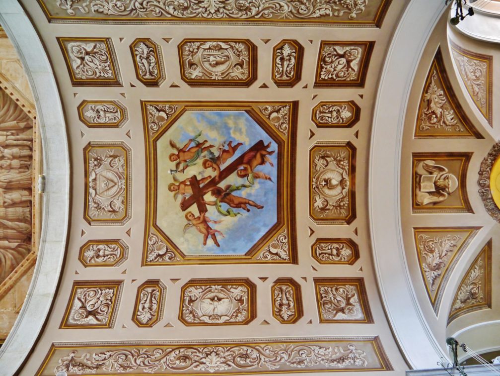 Choir ceiling of the Church of St. George in Piran, Slovenia