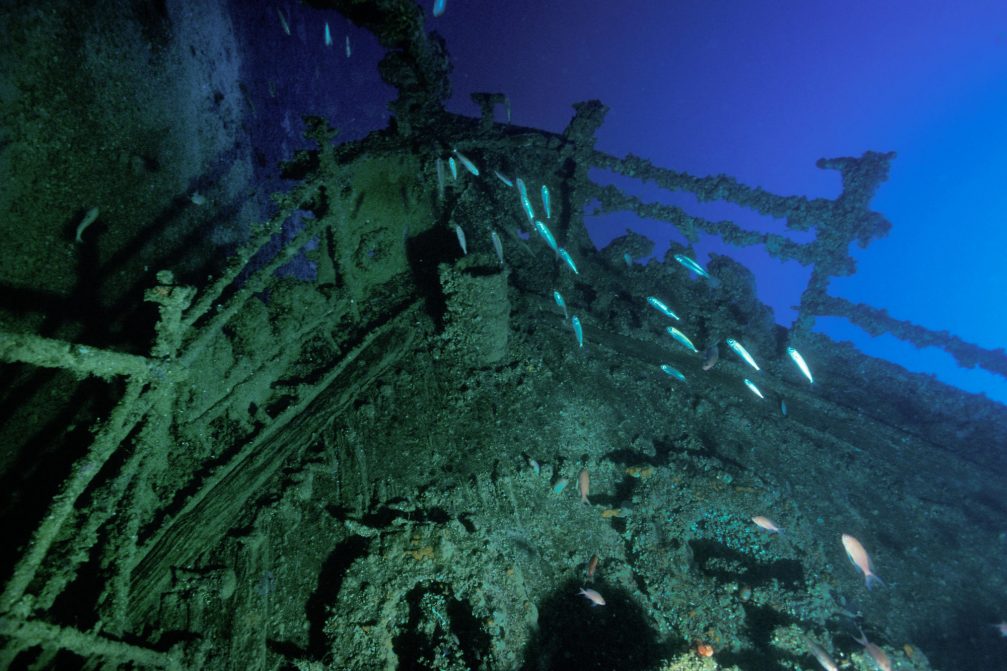 A shipwreck that can be seen at the Museum Of Underwater Activities Piran