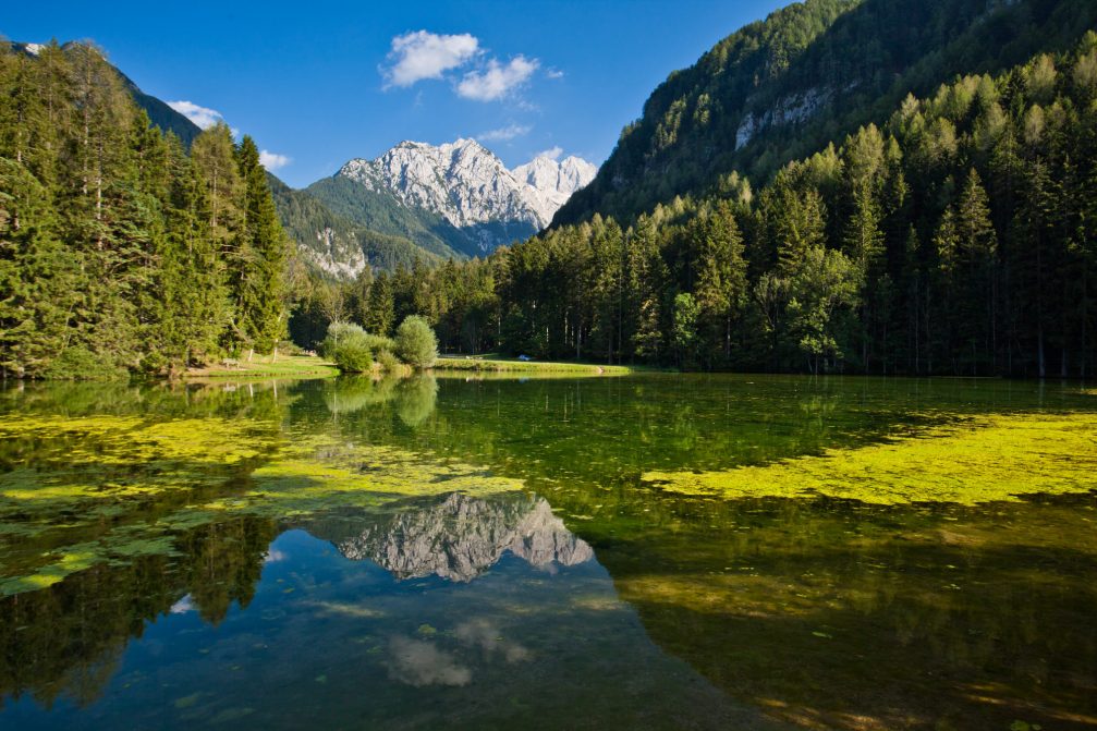 Lake Plansarsko Jezero in Jezersko in northern Slovenia