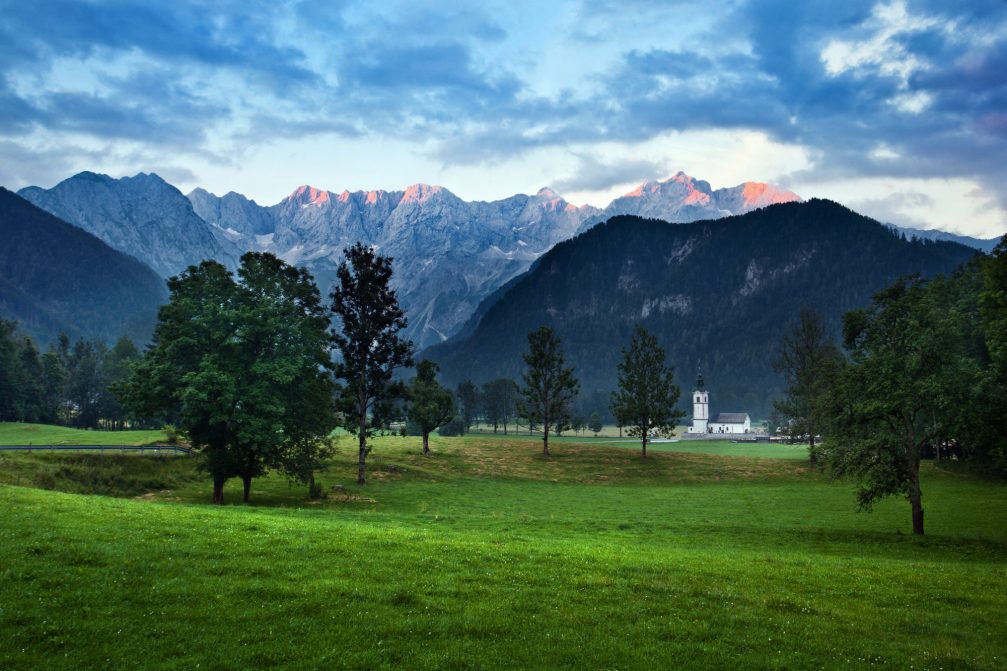 A summer morning in the Jezersko Valley in northern Slovenia