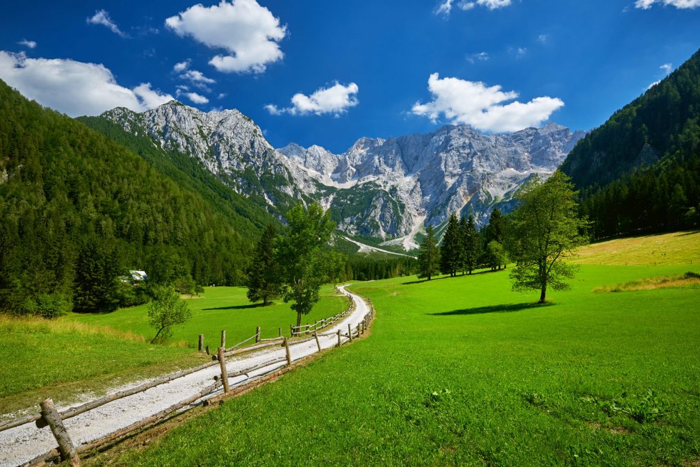 Jezersko Valley in the Kamnik–Savinja Alps in northern Slovenia