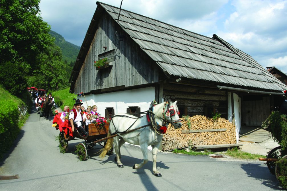 Oplen House or Oplenova Hisa, a unique living museum in the village of Studor in Bohinj