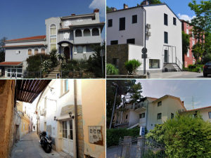 Collage of guest houses in Koper, Slovenia