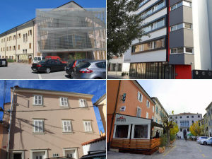 Collage of hostels in Koper, Slovenia