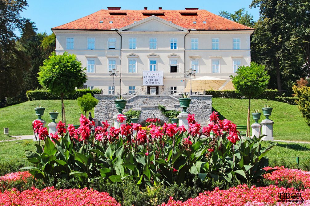 Exterior of the International Centre of Graphic Arts in Tivoli park in Ljubljana, Slovenia