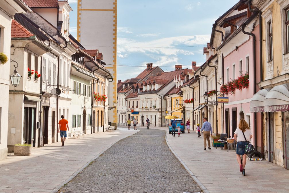 The streets of Kamnik in Slovenia