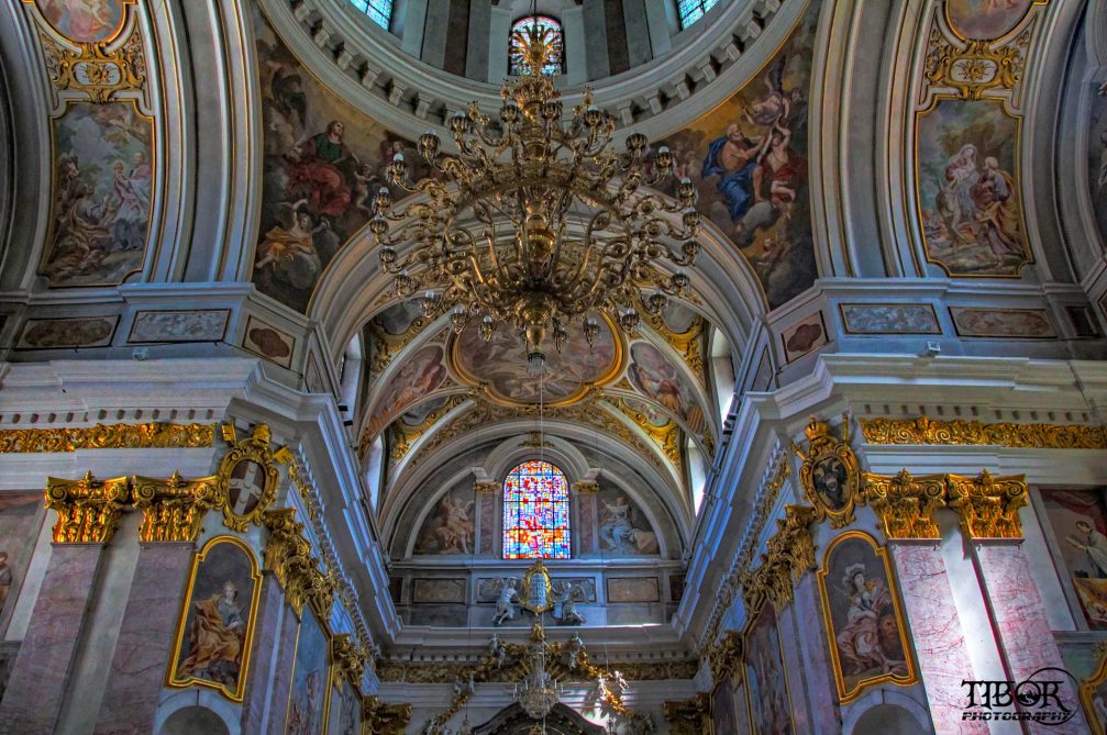 Interior of the Ljubljana Cathedral, the main church in the capital of Slovenia