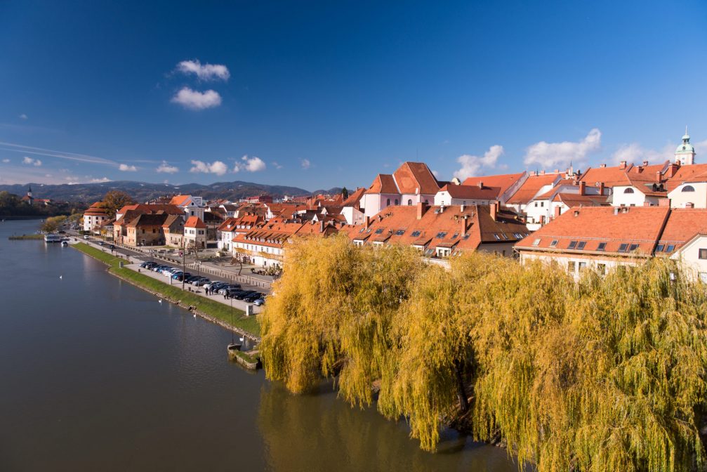 A view of Slovenia's second largest city Maribor in autumn