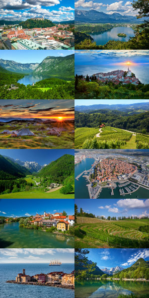 Collage of best Slovenia photographs