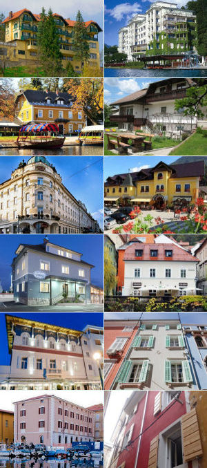 Collage of places to stay in Slovenia