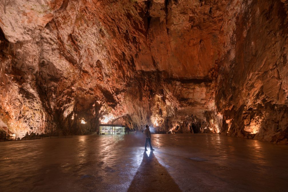 Concert Hall inside Postojna Caves in Slovenia
