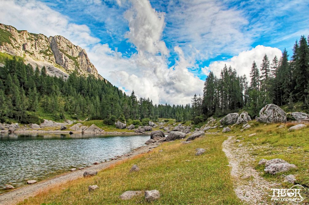 Double Lake in the Triglav Lakes Valley in the Triglav National Park
