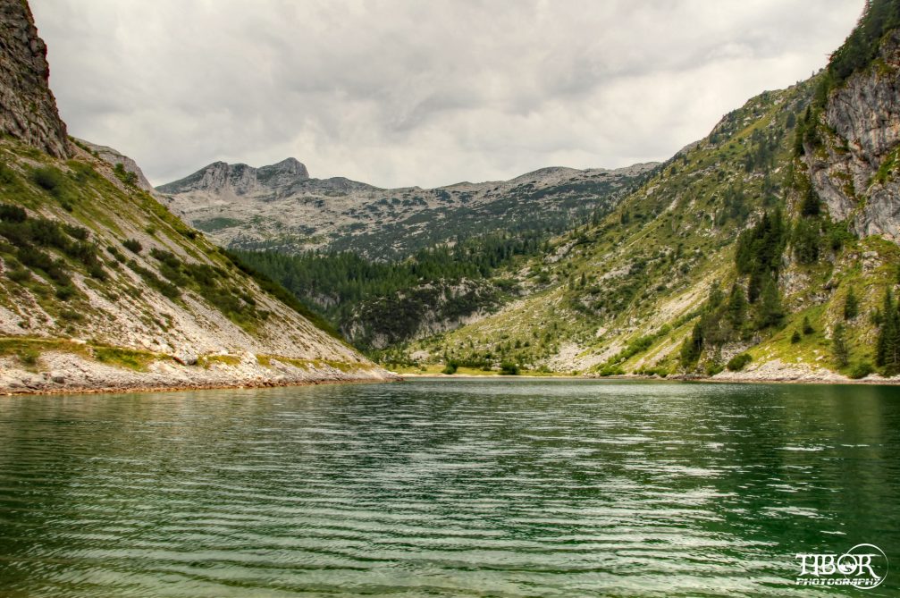 Lake Krn in the Triglav National Park in Slovenia