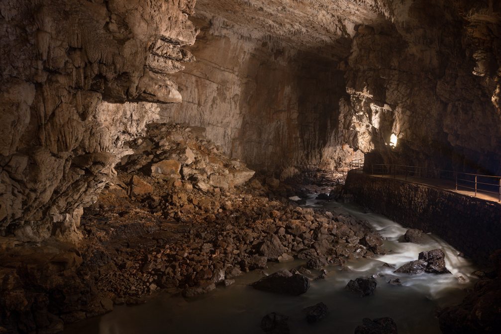 Interior of the Pivka Cave in Postojna Caves, Slovenia
