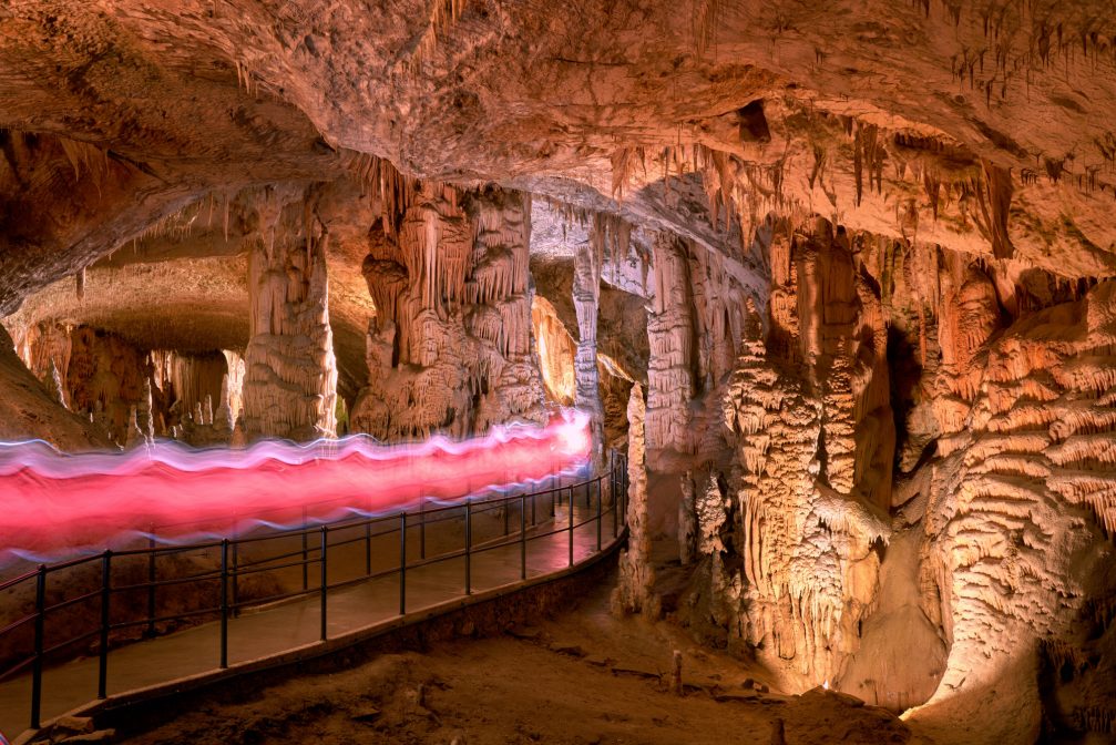 Interior of the Postojna Cave in Slovenia