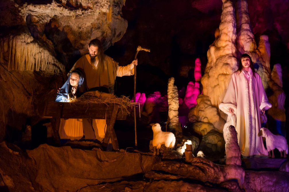 Living Nativity Scenes in Postojna Caves the Christmas time in December