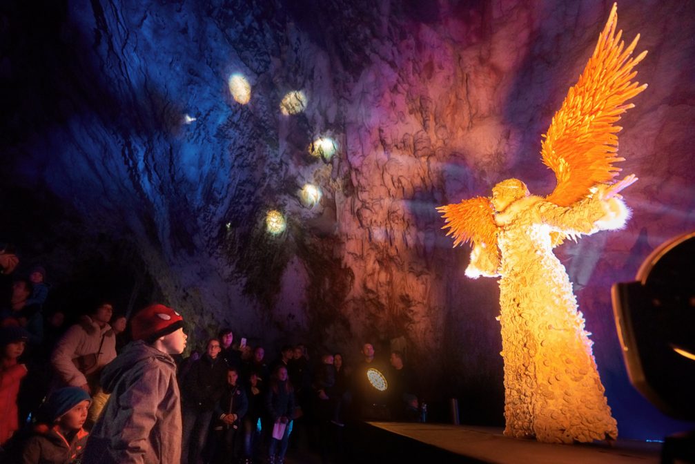 A biblical scene that recreates the whole picture of Christ's birth inside the Postojna Cave