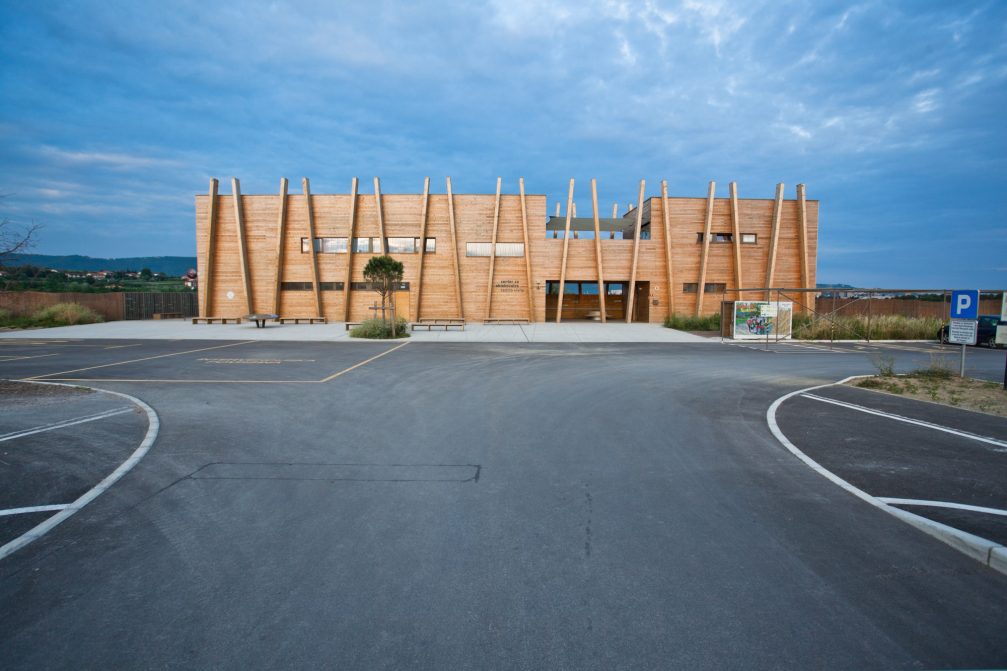 Exterior of the visitors centre in the Skocjanski Zatok Nature Reserve in Koper, Slovenia