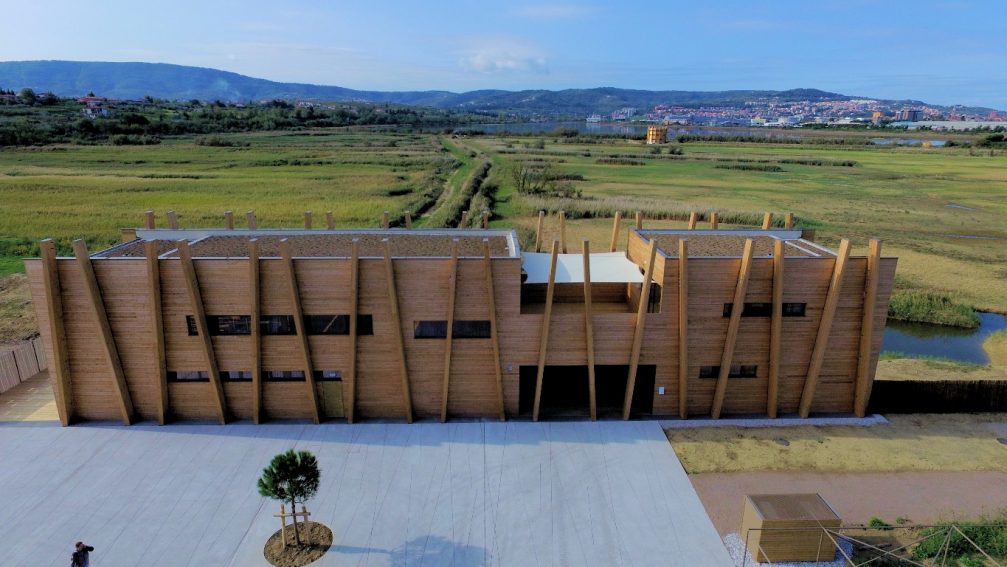 Exterior of the visitors centre in the Skocjanski Zatok Nature Reserve in Koper, Slovenia