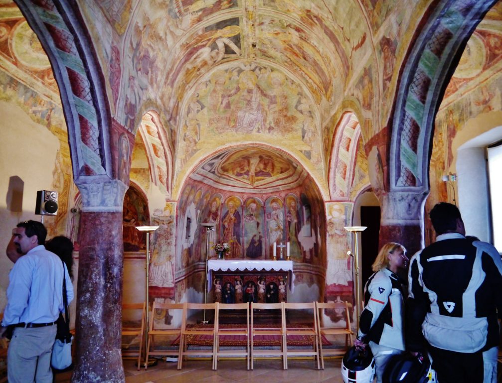 Holy Trinity Church in Hrastovlje painted with Gothic frescoes by John of Kastav