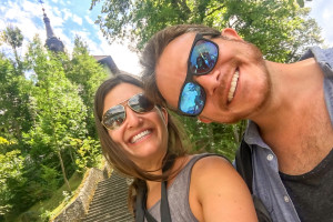 Danielle Hyman and Adam Aronson of travelhelix in Slovenia
