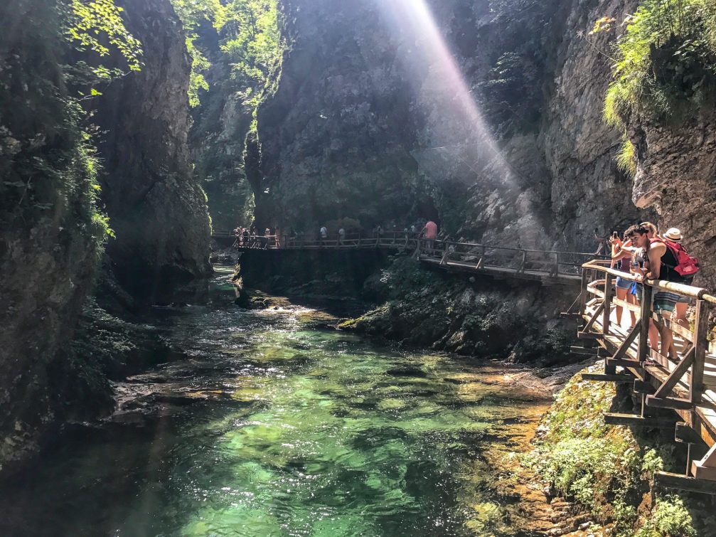 Light Rays Through the Vintgar Gorge