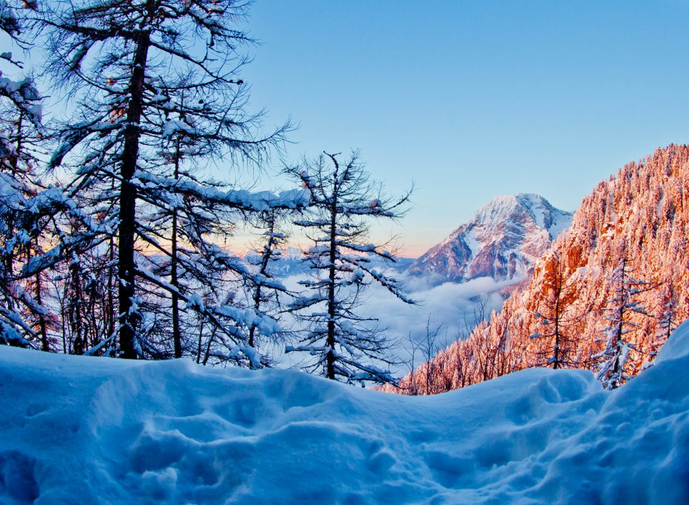 Mountains view at the Krvavec Ski Resort in Slovenia